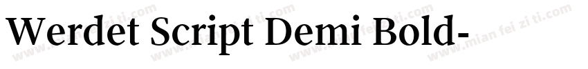Werdet Script Demi Bold字体转换